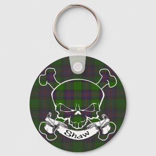 Shaw Tartan Skull Sleutelhanger (Voorkant)