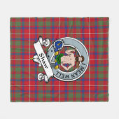 Shaw Van Sauchie Rode Moderne Clan Badge Tartan Sc Fleece Deken (Voorkant (Horizontaal))