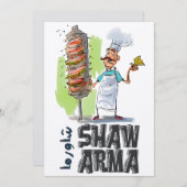 Shawarma Arabisch eten Grappig شاورما ي ا م ع ل م  Kaart (Voorkant / Achterkant)