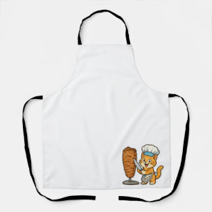 Shawarma Cat Chef Sticker Schort