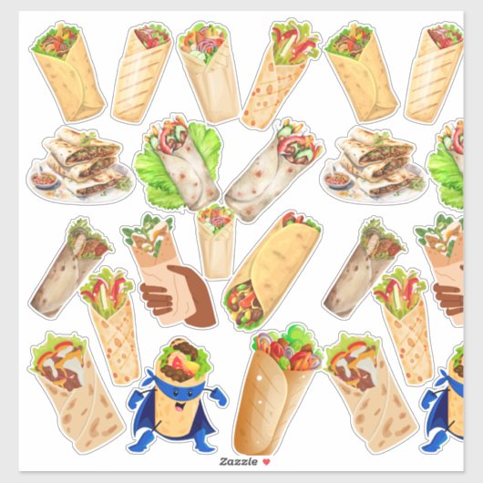 Shawarma Collage Sticker (Vel)