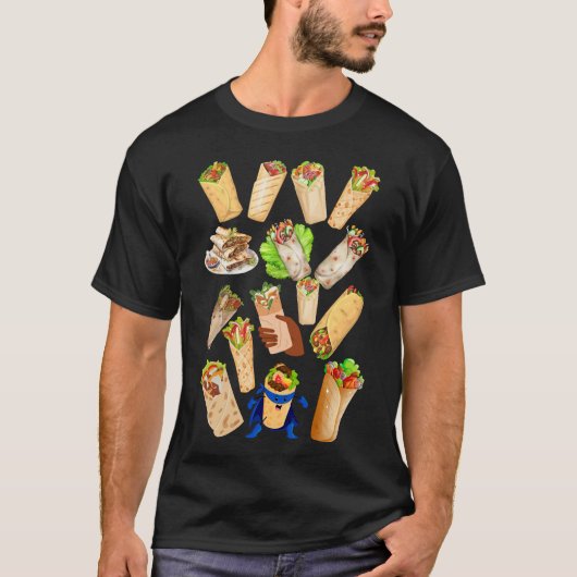 Shawarma Collage  T-shirt (Voorkant)