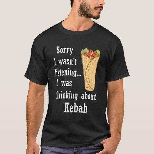 Shawarma Eating Doner Kebab Turks eten T-shirt (Voorkant)