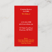 Shawarma Midden-Oosters Visitekaartje (Achterkant)