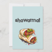 Shawarma Shenanigans Hilarisch Arabisch Lekker ete Kaart (Achterkant)