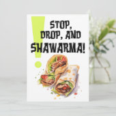 Shawarma tijd is de hele tijd! شاورما ا ك ل ع ر ب  kaart (Staand voorkant)