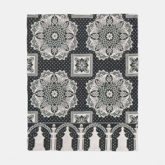 Shawl Flower Print Sherpa Deken (Voorkant)