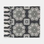 Shawl Flower Print Sherpa Deken (Voorkant (Horizontaal))