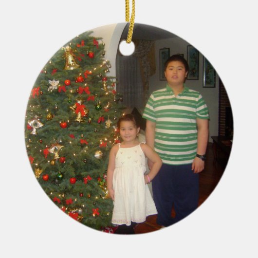 Shawn en Chloe Keramisch Ornament (Voorkant)