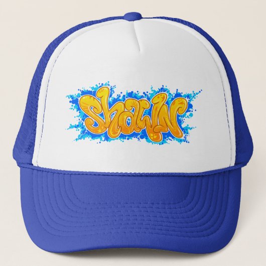SHAWN Graffiti Art Name - Trucker Pet (Voorkant)