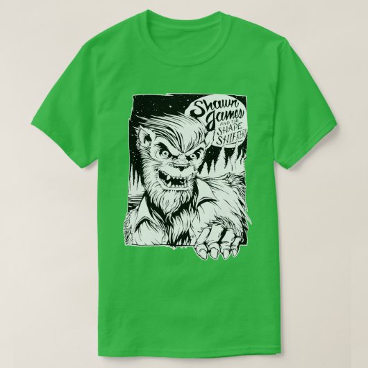 Shawn James De vormveranderende Wolfman meisjes T-shirt (Design voorkant)
