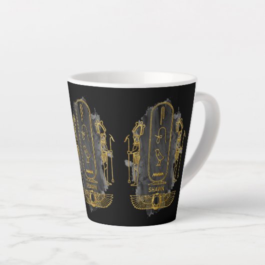 Shawn jouw naam in het oude Egyptische hiërogliefj Latte Mok (Rechterhoek)
