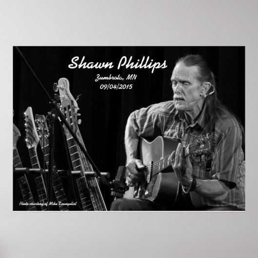 Shawn Phillips LIVE in Zumbrota, MN in 2015 Poster (Voorkant)