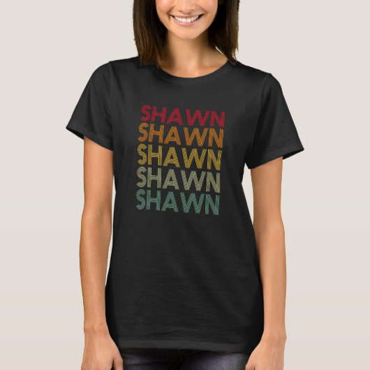 Shawn Retro Name Humor Nickname T-shirt (Voorkant)