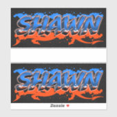 Shawn Vorname Name Graffiti Aufkleber Sticker (Vel)