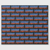 Shawn Vorname Name Graffiti blue orange Cadeaupapier (Vlak)