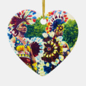 Shawnee Indian War Dancers, Oklahoma Keramisch Ornament (Voorkant)