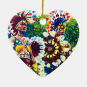 Shawnee Indian War Dancers, Oklahoma Keramisch Ornament (Achterkant)