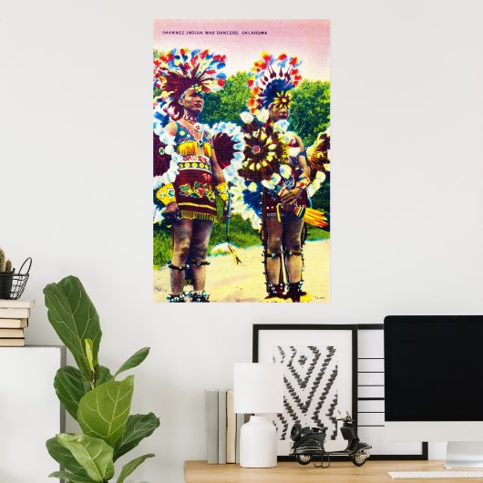Shawnee Indian War Dancers, Oklahoma Poster (Thuiskantoor)