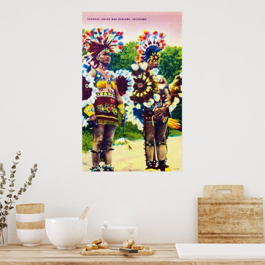 Shawnee Indian War Dancers, Oklahoma Poster (Keuken)