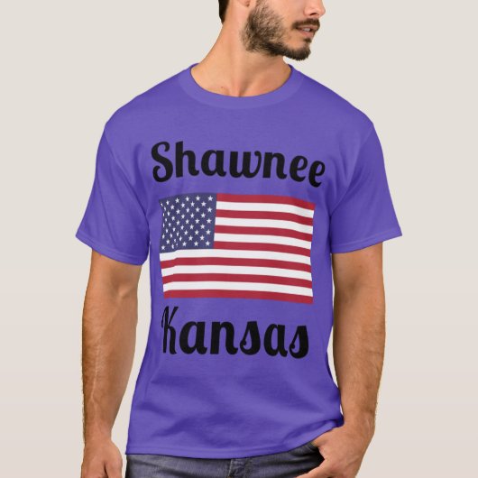 Shawnee Kansas Stijlvolle Prints T-shirt (Voorkant)