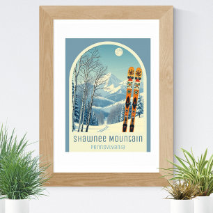 Shawnee Mountain Pennsylvania skioord Poster