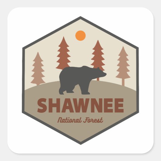 Shawnee National Forest Beer Vierkante Sticker (Voorkant)