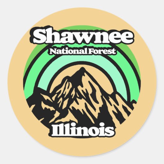  Shawnee National Forest Illinois Ronde Sticker (Voorkant)
