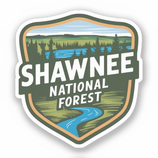 Shawnee National Forest Illinois Sticker (Voorkant)