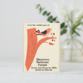 Shawnee National Forest Illinois vintage poster Briefkaart (Staand voorkant)