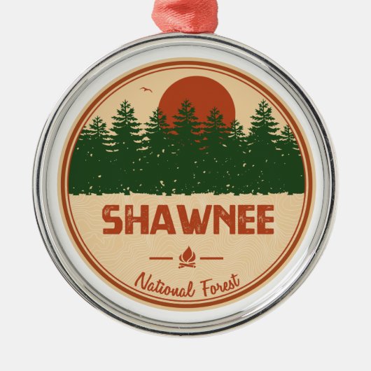 Shawnee National Forest Metalen Ornament (Voorkant)