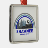 Shawnee National Forest Regenboog Herten Metalen Ornament (Rechts)