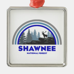 Shawnee National Forest Regenboog Herten Metalen Ornament