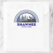 Shawnee National Forest Regenboog Herten Rechthoekige Sticker (Tas)