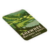 Shawnee National Forest Retro Reizen Magneet (Rechterzijde)