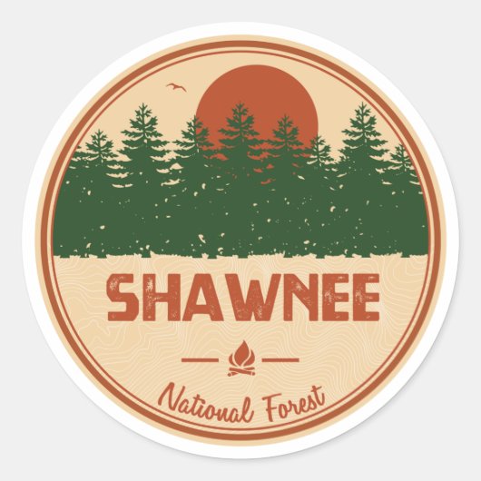 Shawnee National Forest Ronde Sticker (Voorkant)