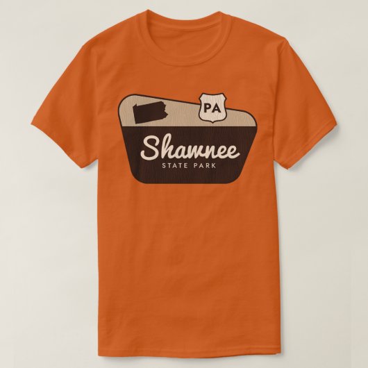 Shawnee State Park Pennsylvania Welkomstbord T-shirt (Design voorkant)