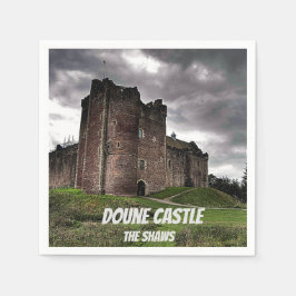 Shaws' Doune Castle, Schotland, Dark Stormy Name Servetten