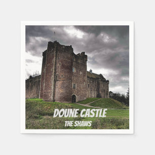 Shaws' Doune Castle, Schotland, Dark Stormy Name Servetten