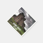 Shaws' Doune Castle, Schotland, Dark Stormy Name Servetten (Hoek)
