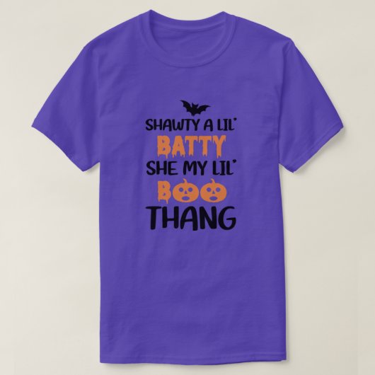 Shawty A Lil Batty Ze Mijn Lil Boo Thang01 T-shirt (Design voorkant)