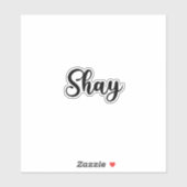 Shay Name - handgeschreven kalligrafie Sticker (Vel)