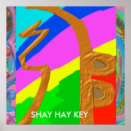 SHAYHAYKEY Gold - basissymbool van Reiki Poster