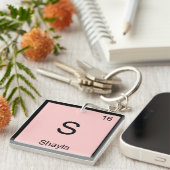 Shayla Name Chemistry Element Periodic Table Sleutelhanger (Voorkant Rechts)