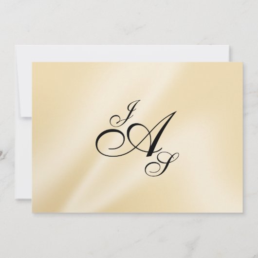 Shayla Pearls en Lace Wedding | eggshell Kaart (Achterkant)