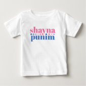 Shayna Punim Joods Roze Blauw Leuke Slogan (Voorkant)
