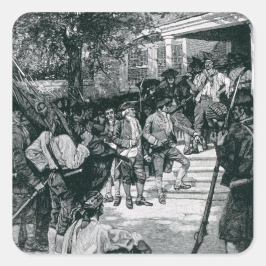 Shays's Mob in het bezit van een rechtbank Vierkante Sticker (Voorkant)