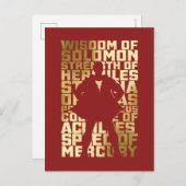 SHAZAM! | Abilities Golden Typography Graphic Briefkaart (Voorkant / Achterkant)