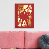 SHAZAM! | Abilities Golden Typography Graphic Canvas Afdruk (Insitu (Woonkamer))