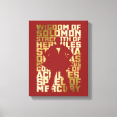 SHAZAM! | Abilities Golden Typography Graphic Canvas Afdruk (Voorkant)